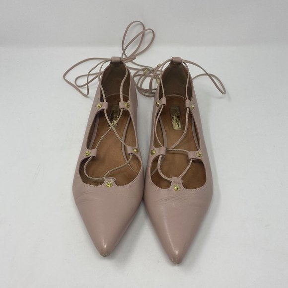 Halogen Owen Leather Lace-Up Flat Women Size 8M - Picture 2 of 15